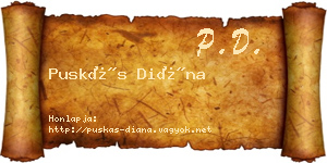 Puskás Diána névjegykártya