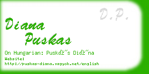 diana puskas business card